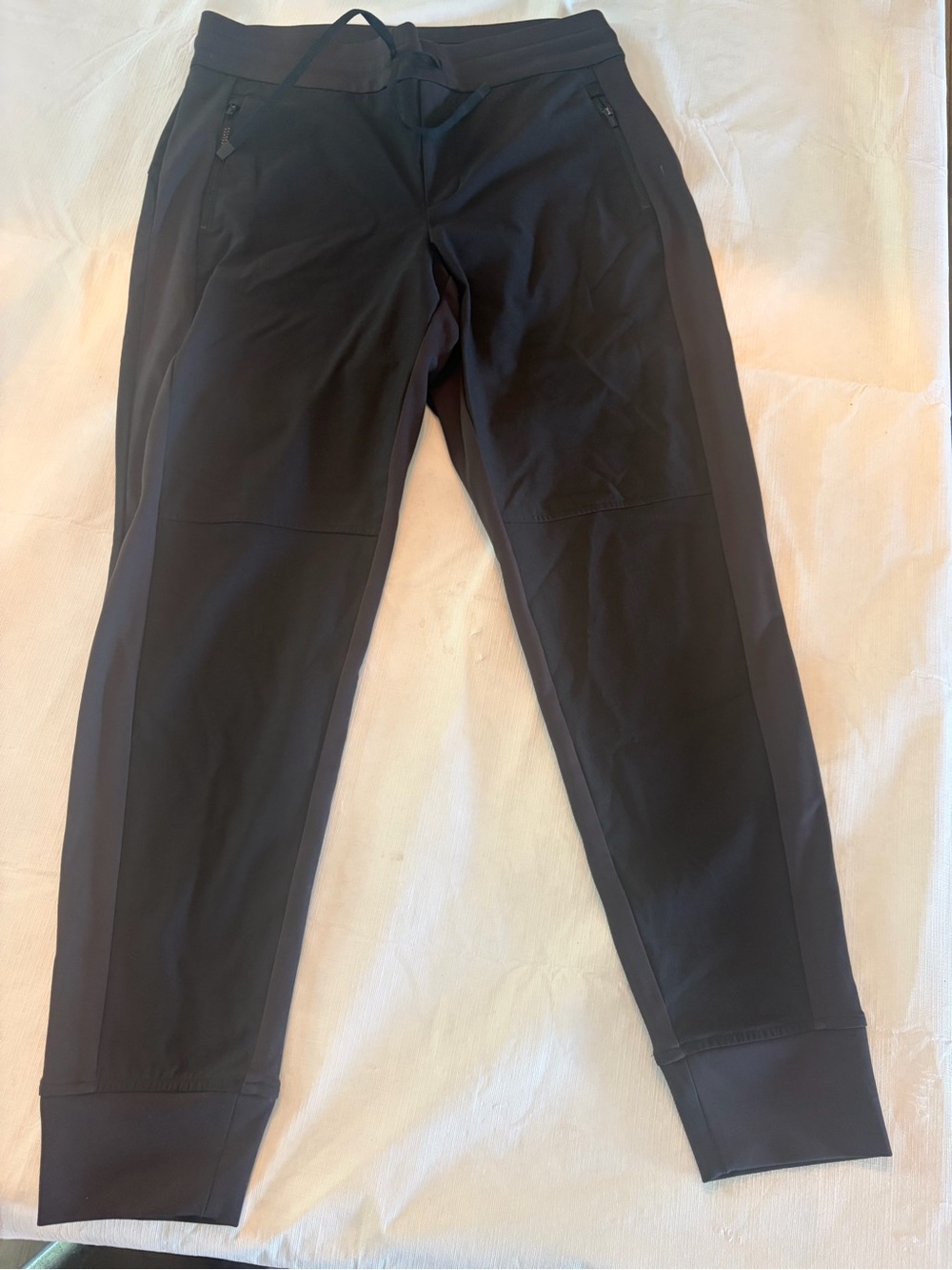 Athleta Black Track Joggers like new. Size women's 10. Has stretch.